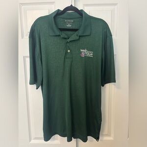 Oxford America Men's XL PGA Golf Polo Shirt Green Web.com Tour Veri Cool
